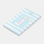 Vuurtoren met rode Waterverf Post-it® Notes (Schuin)