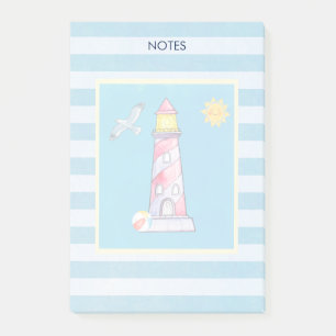 Vuurtoren met rode Waterverf Post-it® Notes