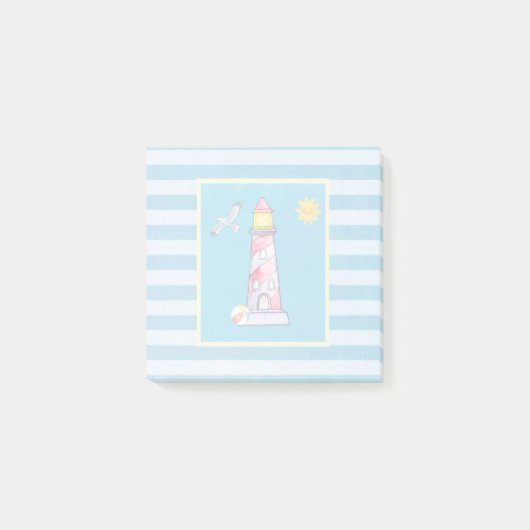 Vuurtoren met rode Waterverf Post-it® Notes (Voorkant)