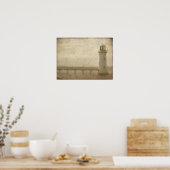 vuurtoren met textiel poster (Keuken)