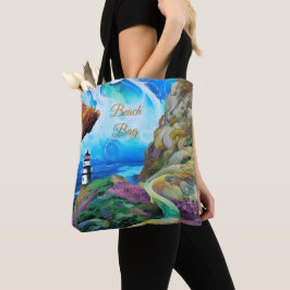 Vuurtoren met uitzicht op het Zee Tote Bag
