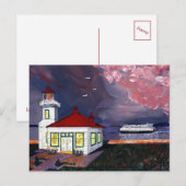 Vuurtoren met veerboot briefkaart (Voorkant / Achterkant)