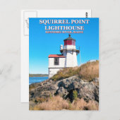 Vuurtoren met vierkant punt, Maine Briefkaart (Voorkant / Achterkant)