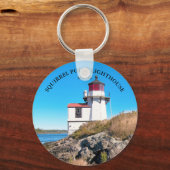 Vuurtoren met vierkant punt, Maine Button Sleutelh Sleutelhanger (Voorkant)