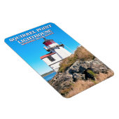 Vuurtoren met vierkant punt, Maine Flexi Magnet Magneet (Rechterzijde)