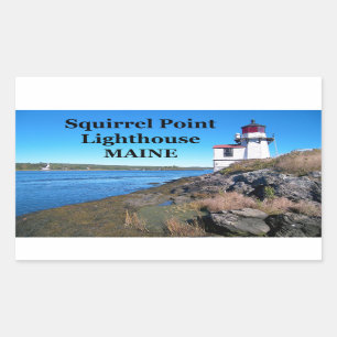 Vuurtoren met vierkant punt, Maine Stickers