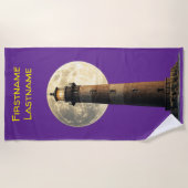 Vuurtoren met volle maan strandlaken (Voorkant)