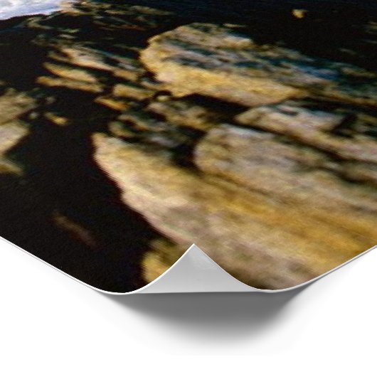 Vuurtoren met vuurgolven poster (Hoek)