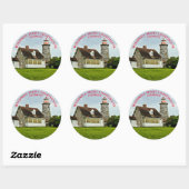 vuurtoren met windmolens, Vermont Round Stickers (Vel)
