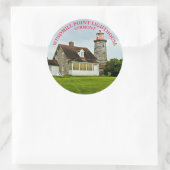 vuurtoren met windmolens, Vermont Round Stickers (Tas)