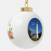vuurtoren met windpunt keramische bal ornament (Links)