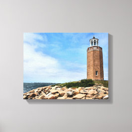 Vuurtoren met zeer veel punten, verwaterd Canvas m