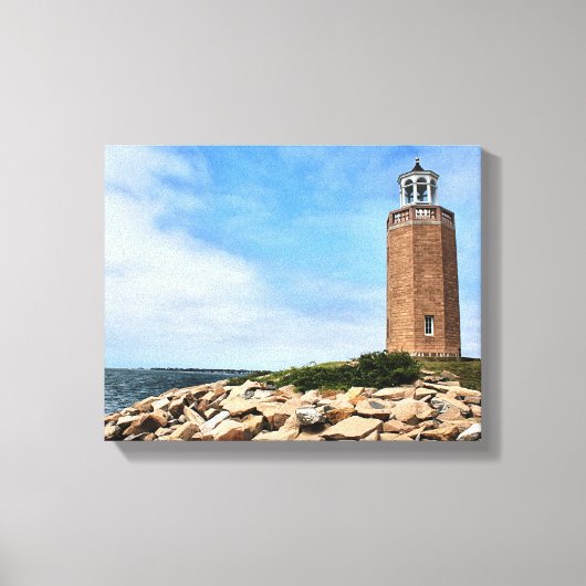 Vuurtoren met zeer veel punten, verwaterd Canvas m (Voorkant)