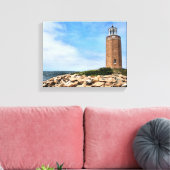 Vuurtoren met zeer veel punten, verwaterd Canvas m Afdruk (Insitu (Woonkamer))