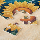 Vuurtoren Met Zonnebloemen Legpuzzel (Zijkant)