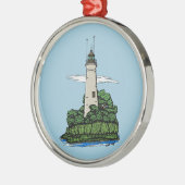 vuurtoren metalen ornament (Links)