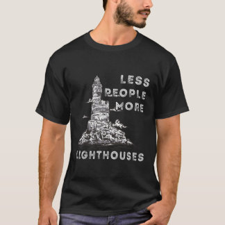 vuurtoren minder mensen meer vuurtoren seaside li t-shirt