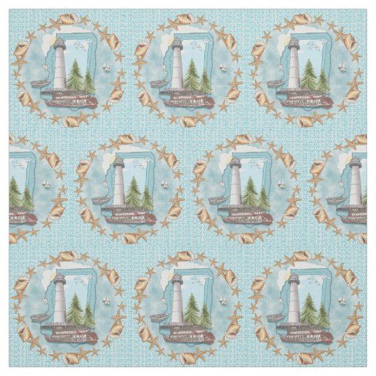vuurtoren Mississippi Shells Stof (Swatch)