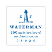 Vuurtoren Monogram Retouradres Zelfinktende Stempel (Design)