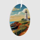 Vuurtoren Montauk, New York Ornament (voorkant)