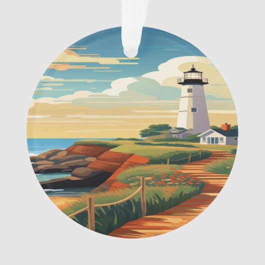 Vuurtoren Montauk, New York Ornament (voorkant)