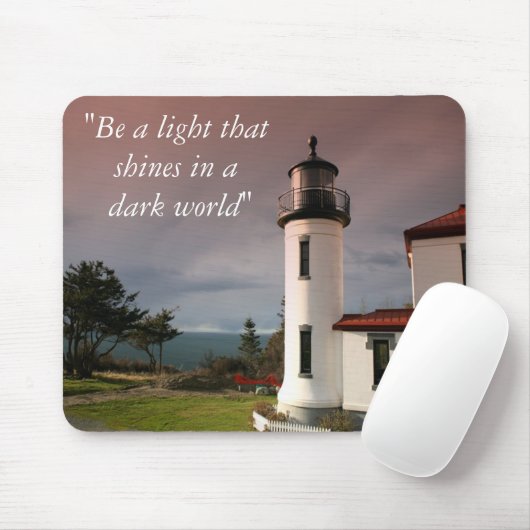 vuurtoren mousepad muismat (Met muis)