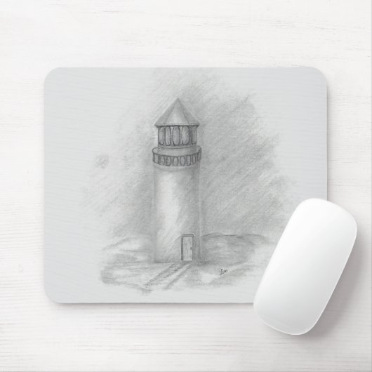 vuurtoren Mousepad Muismat (Met muis)