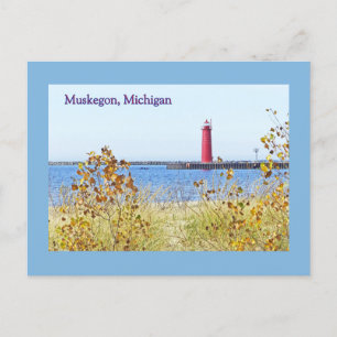 VUURTOREN, MUSKEGON, MICHIGAN Briefkaart