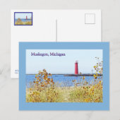 VUURTOREN, MUSKEGON, MICHIGAN Briefkaart (Voorkant / Achterkant)