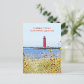 VUURTOREN, MUSKEGON, MICHIGAN Briefkaart (Staand voorkant)