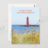 VUURTOREN, MUSKEGON, MICHIGAN Briefkaart (Voorkant / Achterkant)