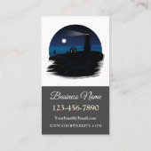 vuurtoren - nacht visitekaartje (Achterkant)