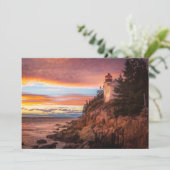 vuurtoren | Nationaal park Acadia Maine Bedankkaart (Staand voorkant)