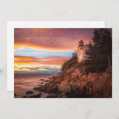 vuurtoren | Nationaal park Acadia Maine Bedankkaart (Voorkant / Achterkant)