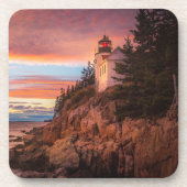 vuurtoren | Nationaal park Acadia Maine Bier Onderzetter (Voorkant)