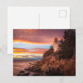 vuurtoren | Nationaal park Acadia Maine Briefkaart (Voorkant / Achterkant)