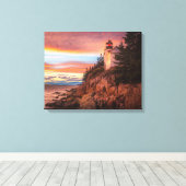 vuurtoren | Nationaal park Acadia Maine Canvas Afdruk (Insitu (Houten vloer))