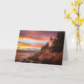 vuurtoren | Nationaal park Acadia Maine Kaart (Gele Bloem)