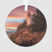 vuurtoren | Nationaal park Acadia Maine Ornament (achterkant)