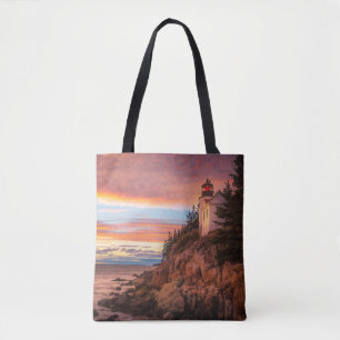vuurtoren   Nationaal park Acadia Maine Tote Bag