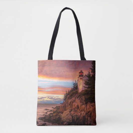 vuurtoren | Nationaal park Acadia Maine Tote Bag (Voorkant)