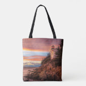 vuurtoren | Nationaal park Acadia Maine Tote Bag (Achterkant)
