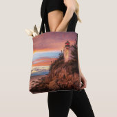 vuurtoren | Nationaal park Acadia Maine Tote Bag (Dichtbij)