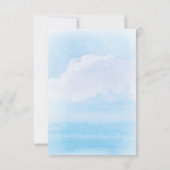 Vuurtoren Nautical Aquarel Bruiloft Bedankkaart (Achterkant)