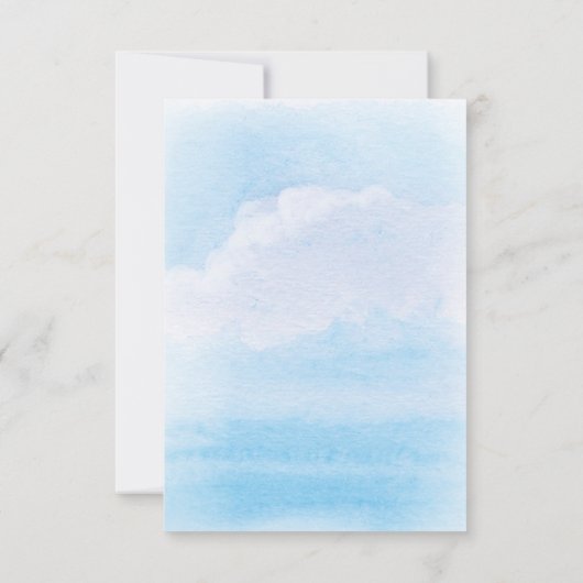 Vuurtoren Nautical Aquarel Bruiloft Bedankkaart (Achterkant)