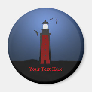 vuurtoren Nautical Round Magnet