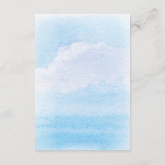 Vuurtoren Nautical Waterverf Wedding Reception Informatiekaartje (Achterkant)