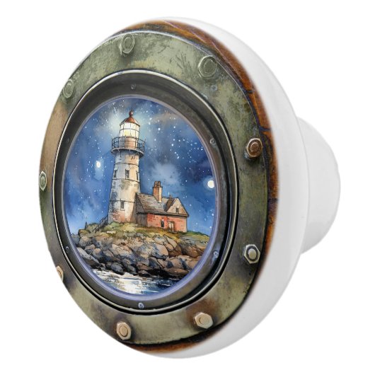 Vuurtoren Nautische Porthole Lade Knoppen (Rechts)
