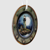 Vuurtoren Nautische Porthole Ornament (voorkant)