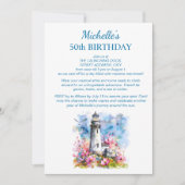 Vuurtoren Nautische Thema Boot 100e Verjaardag Kaart (Voorkant)